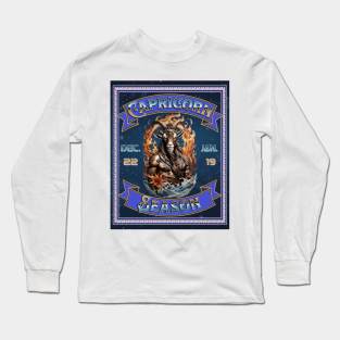 Capricorn Season Poster Long Sleeve T-Shirt